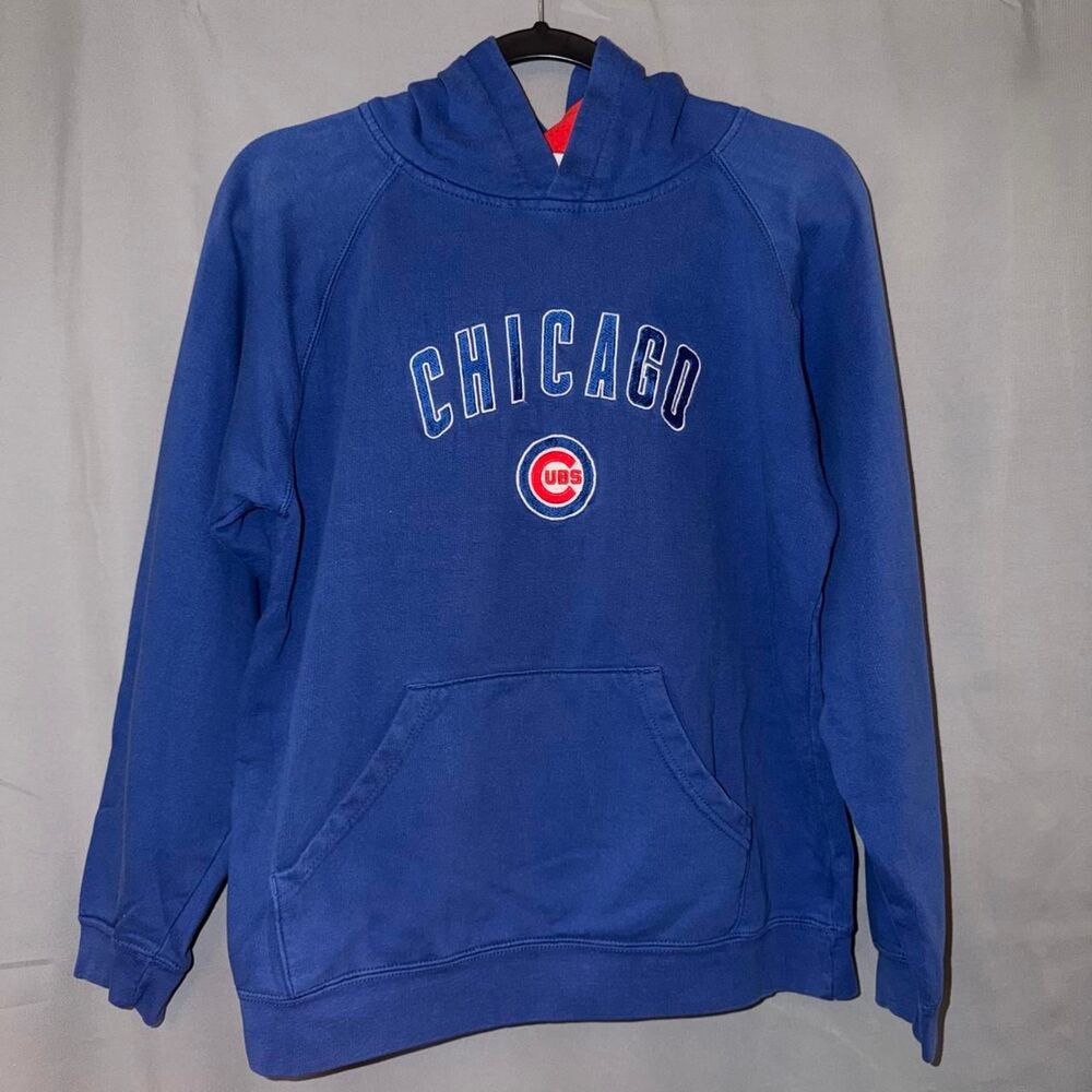 Vintage/Y2K Majestic Chicago Cubs blue hoodie